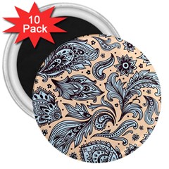 Texture Ornament Paisley 3  Magnets (10 Pack)  by Jancukart