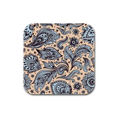 Texture Ornament Paisley Rubber Square Coaster (4 Pack)