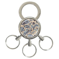 Texture Ornament Paisley 3-ring Key Chain