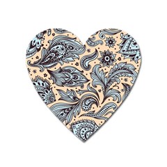 Texture Ornament Paisley Heart Magnet by Jancukart