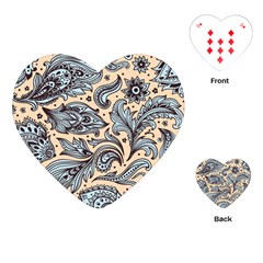 Texture Ornament Paisley Playing Cards Single Design (heart)