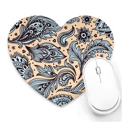 Texture Ornament Paisley Heart Mousepad