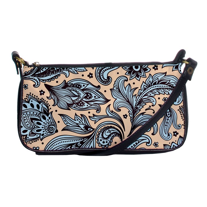 Texture Ornament Paisley Shoulder Clutch Bag