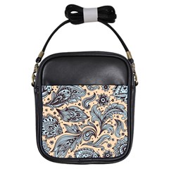 Texture Ornament Paisley Girls Sling Bag