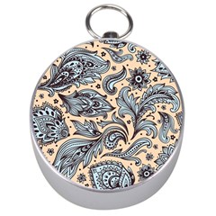 Texture Ornament Paisley Silver Compasses