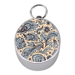 Texture Ornament Paisley Mini Silver Compasses