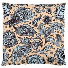 Texture Ornament Paisley Large Premium Plush Fleece Cushion Case (one Side) by Jancukart