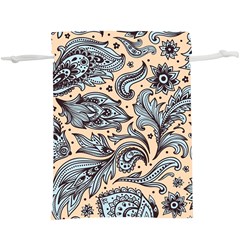 Texture Ornament Paisley Lightweight Drawstring Pouch (xl)