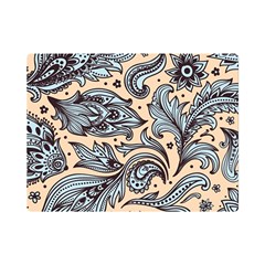 Texture Ornament Paisley One Side Premium Plush Fleece Blanket (mini) by Jancukart