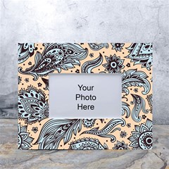 Texture Ornament Paisley White Tabletop Photo Frame 4 x6 