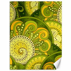 Doodles Patterns Ornament Vector Flowers Green Canvas 36  X 48  by Jancukart