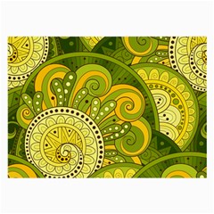 Doodles Patterns Ornament Vector Flowers Green Large Glasses Cloth