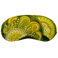 Doodles Patterns Ornament Vector Flowers Green Sleeping Mask