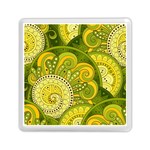 Doodles Patterns Ornament Vector Flowers Green Memory Card Reader (Square) Front