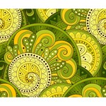 Doodles Patterns Ornament Vector Flowers Green Deluxe Canvas 14  x 11  (Stretched) 14  x 11  x 1.5  Stretched Canvas