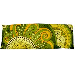 Doodles Patterns Ornament Vector Flowers Green Body Pillow Case Dakimakura (two Sides)