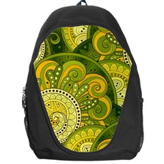 Doodles Patterns Ornament Vector Flowers Green Backpack Bag