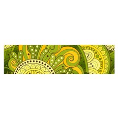 Doodles Patterns Ornament Vector Flowers Green Oblong Satin Scarf (16  X 60 )