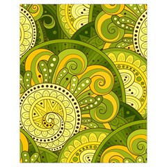 Doodles Patterns Ornament Vector Flowers Green Drawstring Bag (small) by Jancukart