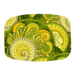 Doodles Patterns Ornament Vector Flowers Green Mini Square Pill Box