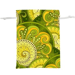 Doodles Patterns Ornament Vector Flowers Green Lightweight Drawstring Pouch (xl) by Jancukart