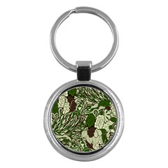 Texture Ornament Pattern Seamless Paisley Key Chain (round)