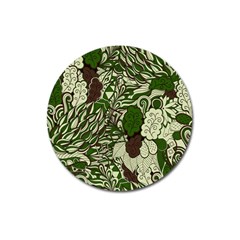 Texture Ornament Pattern Seamless Paisley Magnet 3  (round)