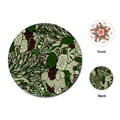 Texture Ornament Pattern Seamless Paisley Playing Cards Single Design (round)