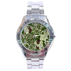 Texture Ornament Pattern Seamless Paisley Stainless Steel Analogue Watch