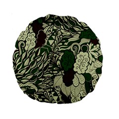 Texture Ornament Pattern Seamless Paisley Standard 15  Premium Round Cushions