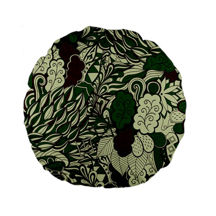 Texture Ornament Pattern Seamless Paisley Standard 15  Premium Round Cushions