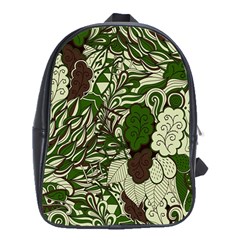 Texture Ornament Pattern Seamless Paisley School Bag (xl)