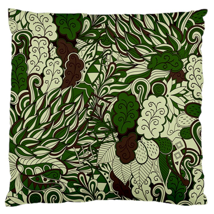 Texture Ornament Pattern Seamless Paisley Standard Premium Plush Fleece Cushion Case (Two Sides)