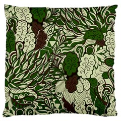 Texture Ornament Pattern Seamless Paisley Large Premium Plush Fleece Cushion Case (two Sides)