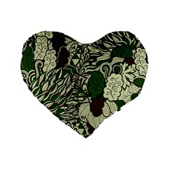 Texture Ornament Pattern Seamless Paisley Standard 16  Premium Flano Heart Shape Cushions