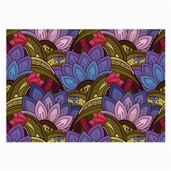 Purple Red And Green Flowers Digital Wallpaper Patterns Ornament Large Glasses Cloth