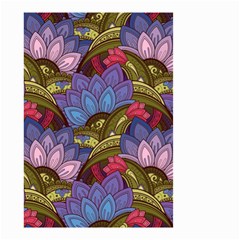 Purple Red And Green Flowers Digital Wallpaper Patterns Ornament Small Garden Flag (two Sides)