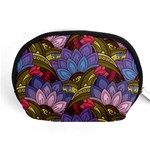 Purple Red And Green Flowers Digital Wallpaper Patterns Ornament Accessory Pouch (Medium) Front