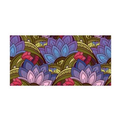 Purple Red And Green Flowers Digital Wallpaper Patterns Ornament Yoga Headband