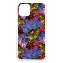 Purple Red And Green Flowers Digital Wallpaper Patterns Ornament Iphone 12 Mini Tpu Uv Print Case	 by Jancukart