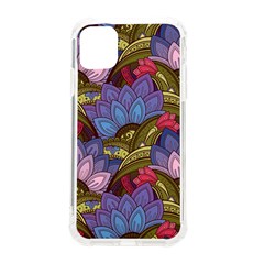 Purple Red And Green Flowers Digital Wallpaper Patterns Ornament Iphone 11 Tpu Uv Print Case