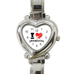 I Love Rebecca Heart Italian Charm Watch by ilovewhateva