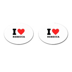 I Love Rebecca Cufflinks (oval) by ilovewhateva