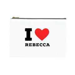 I Love Rebecca Cosmetic Bag (large) by ilovewhateva