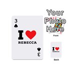 I love rebecca Playing Cards 54 Designs (Mini) Front - Spade3