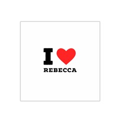 I Love Rebecca Satin Bandana Scarf 22  X 22  by ilovewhateva