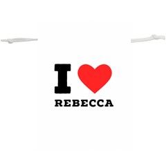 I Love Rebecca Lightweight Drawstring Pouch (xl) by ilovewhateva