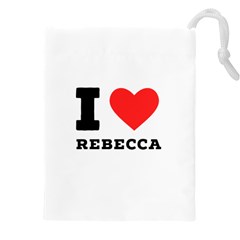 I Love Rebecca Drawstring Pouch (5xl) by ilovewhateva