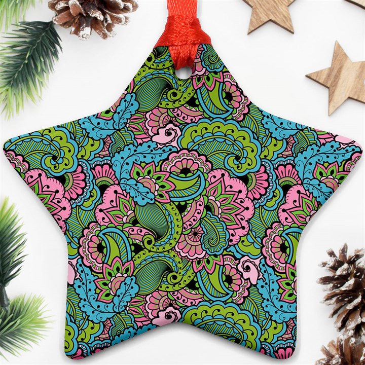 Background Texture Paisley Pattern Ornament (Star)