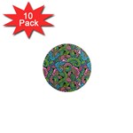 Background Texture Paisley Pattern 1  Mini Magnet (10 pack)  Front